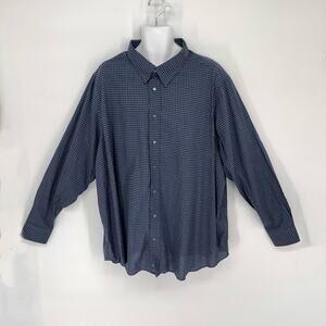 Apposta NEW Men's Checked Button Front Shirt *Read* Sz 4X Blue Black Lightweight